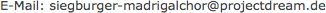 E-Mail-Adresse Projectdream E-Mail-Adresse Projectdream
